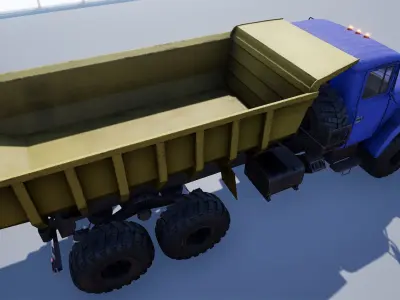 Dump Truck Low-poly 3D model