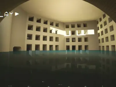 Backrooms - Poolrooms Modular Horror Environment - Unreal Engine Low-poly 3D model