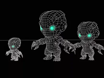 ChibiNecro3Pack2 Low-poly 3D model