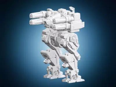 BattleMech Marauder Science Fiction Miniature 3D print model