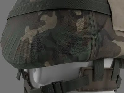 Military Combat Helmet PASGT Low-poly 3D model