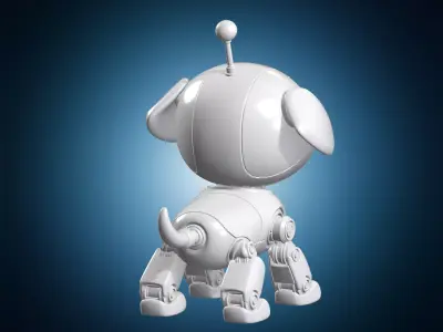 Cute Robot Dog 3D print model