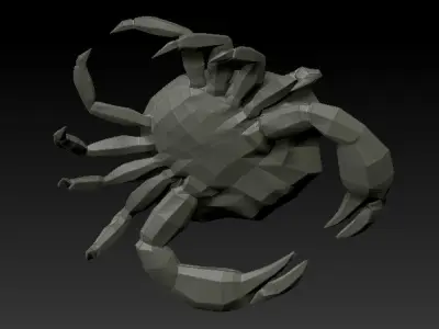 3D CRAB -LOWPOLY Low-poly 3D model
