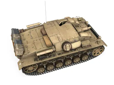StuG III - Ausf D - DAK 3D model