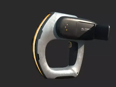 Future sci-fi style handheld scanner 3D model