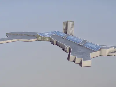 Arlanda Eurostop Hotel Low-poly 3D model