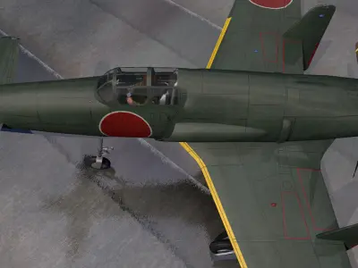 Kyushu J7W1 Shinden 3D model
