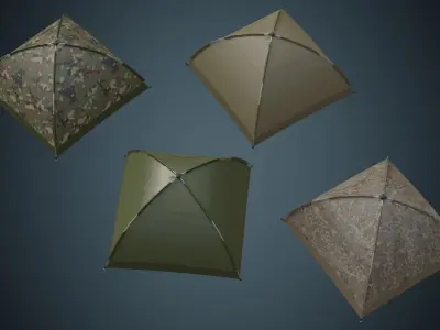 Tent 1A Low-poly 3D model