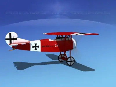 Fokker DVIII V01 3D model