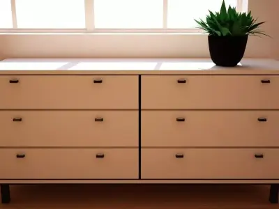 Dresser from bedroom Free low-poly 3D model