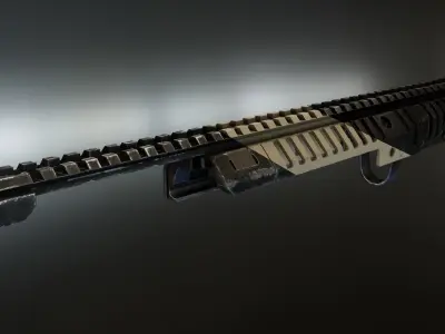 VLTOR CASV14 Rail System for M1A and M14 Low-poly 3D model