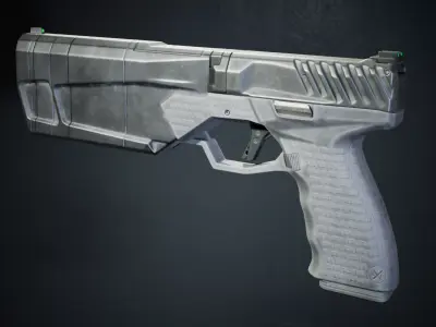 PBR - Maxim 9 Suppressed Pistol - Game-Ready 3D Asset Low-poly 3D model