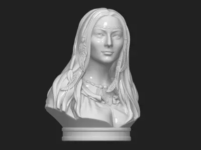 Native American Female Bust Statue 220919 3D print model