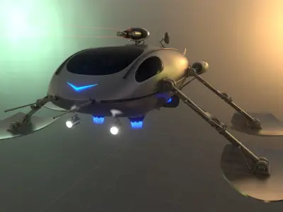 Spaceship Water Strider Cinematic 3D model