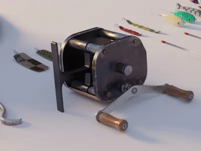 Fishing tackle pack 3D model