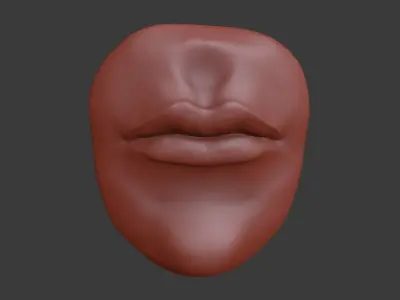 Human Mouth Lips 3D model