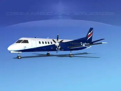 SAAB 2000 Eastern Airways 3D model