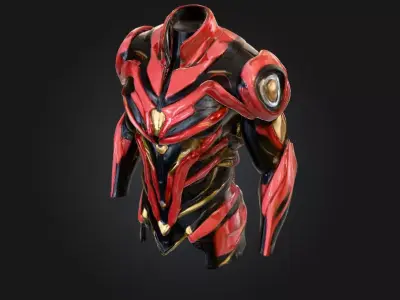 Ferrari Armor Suit Low-poly 3D model