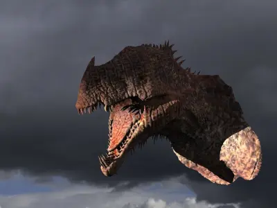 Viking Dragon Head  3D model