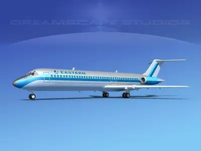 Douglas DC-9-40 Eastern Airlines 2 3D model