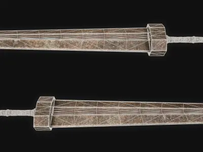 Guts GREATSWORD remastered from Elden Ring Fan Model Low-poly 3D model