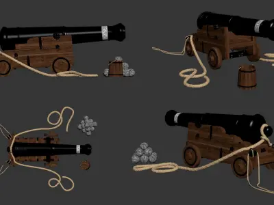 Ship Gun 3D model