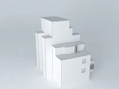 Art deco architecture building Free 3D model