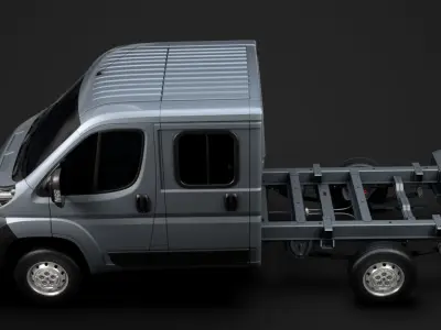 Peugeot Boxer Manager Chassis Truck Crew Cab 3450 WB 2014 3D model