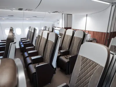 Economy Class Passenger Seat Vray 3d model 3D model