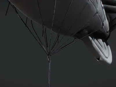 Barrage Balloon WW2  3D model