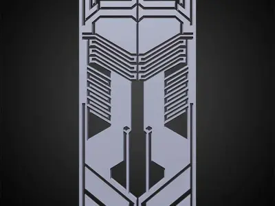 Sci-fi Panels Base Mesh Pack Low-poly 3D model