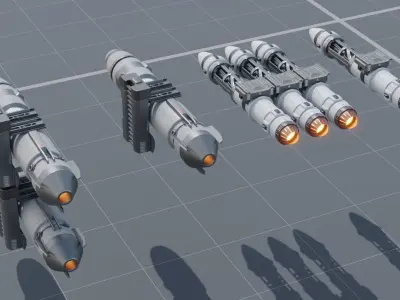 Modular missile pack 3D model