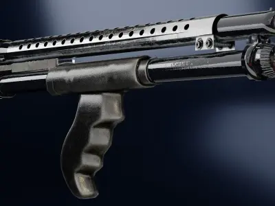 Nuke Shotgun Low-poly 3D model