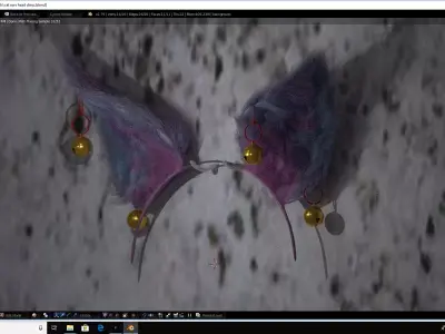 Cat furry cat ear headband 3D model