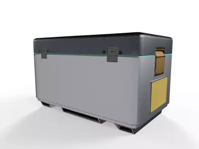 Sci-Fi Storage Loot Crate 02 - PBR Game Ready Low-poly 3D model