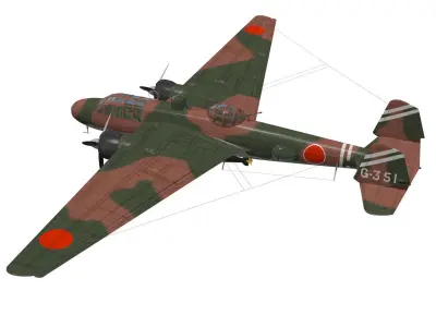 Mitsubishi G3M Nell Type22 3D model