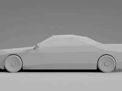 Low Poly Coupe sports car Free low-poly 3D model