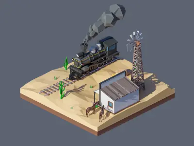 land 9A Low-poly 3D model