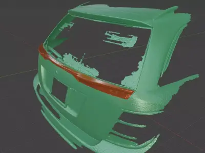 W204 wagon spoiler 3D model