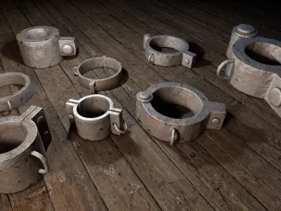 Inquisition - Collars and Shackles Low-poly 3D model