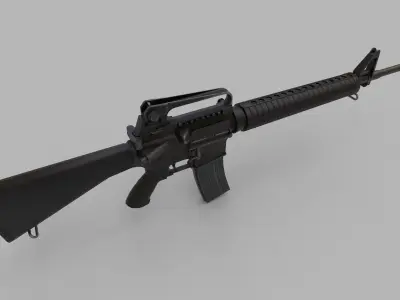 M16A4 Assault Rifle Low-poly 3D model Low-poly 3D model