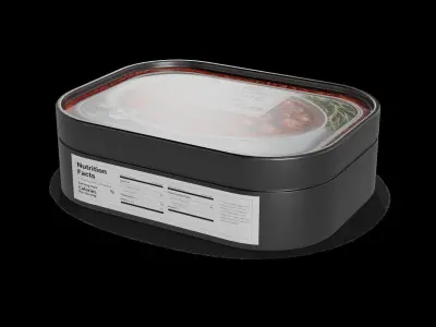 Herrings and herring products Herring in Tomato and Onion Sauce Low-poly 3D model