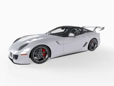 Super Sport Car Low-poly 3D model