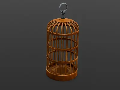 Bird Cage 3D Model Low-poly 3D model