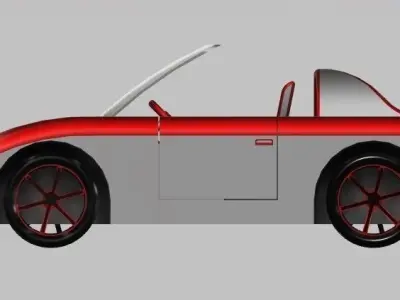 Spider rear car Free 3D model