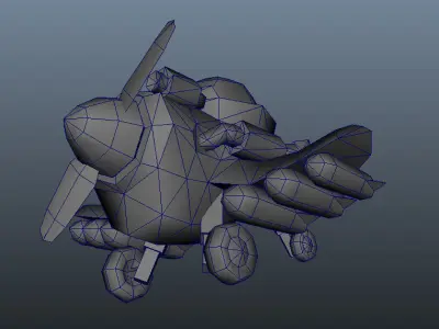 Micro Plane - Low Poly Hand Painted Low-poly 3D model