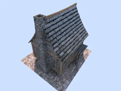 medieval town house 3D model