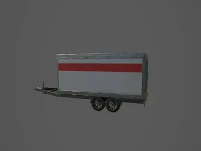 Car Trailer 2 Low-poly 3D model