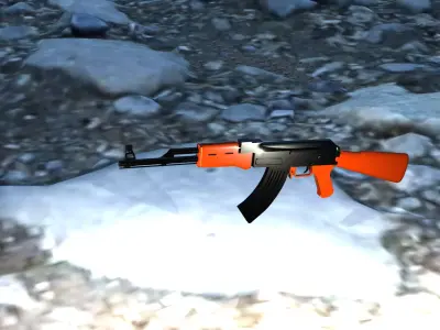 AK47 High Poly 3D Model  Ultra Detailed Game  Cinematic Asset 3D model