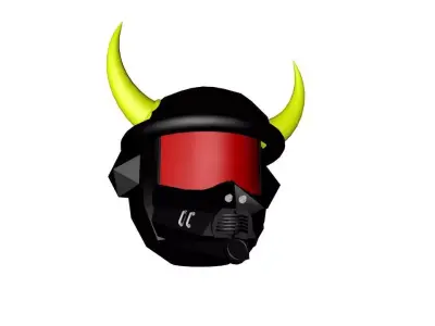  Horn warrior mask Free 3D model